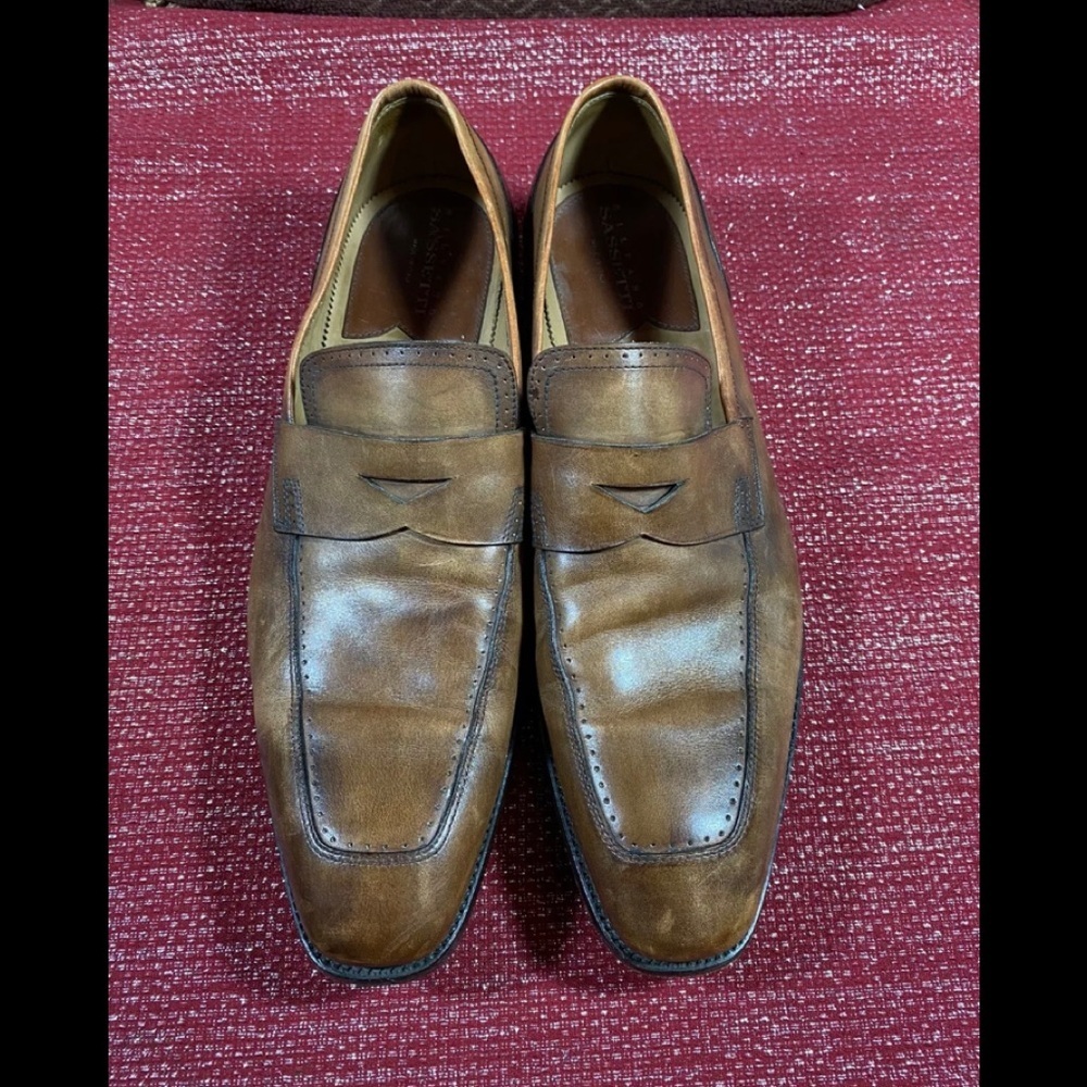 silvano sassetti Flex Goodyear Genuine leather Made In Italy Slip On  11.5